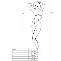 PASSION WOMAN BS025 BODYSTOCKING ESTILO VESTIDO BLANCO TALLA UNICA