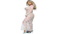 SUBBLIME VESTIDO LARGO MANGA LARGA BLANCO S M