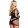 LEG AVENUE MINI VESTIDO RED SEXY NEGRO TALLA GRANDE 1X 2X