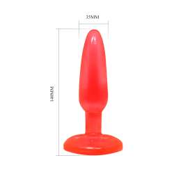 PLUG ANAL TACTO SUAVE ROJO 142