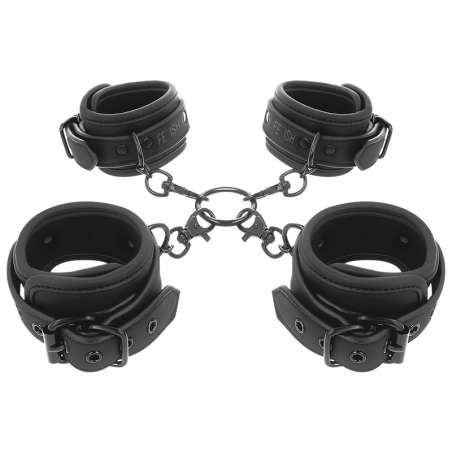 FETISH SUBMISSIVE SET ESPOSAS MANOS Y TOBILLOS CON FORRO DE NOPRENO