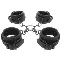 FETISH SUBMISSIVE SET ESPOSAS MANOS Y TOBILLOS CON FORRO DE NOPRENO