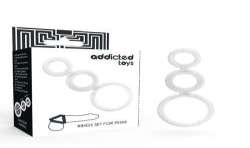 ADDICTED TOYS SET ANILLOS PENE Y TESTICULOS CLEAR