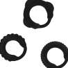 ADDICTED TOYS SET 3 ANILLOS PENE NEGRO