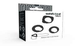 ADDICTED TOYS SET 3 ANILLOS PENE NEGRO