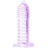 FUNDA PARA PENE CON PUNTOS ESTIMULANTES MORADO 14 CM