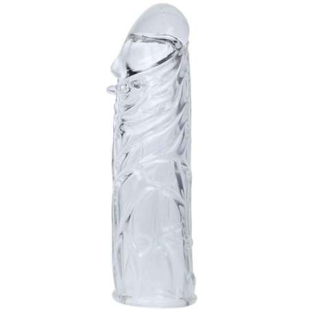 FUNDA TRANSPARENTE PARA EL PENE EN SILICONA 13CM