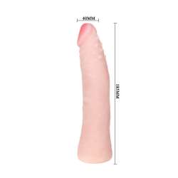 DILDO SILICONA TACTO PIEL REALISTICO 19CM
