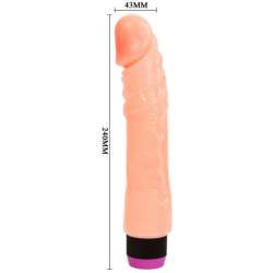 VIBRADOR REALISTICO FLEXIBLE NATURAL 24 CM