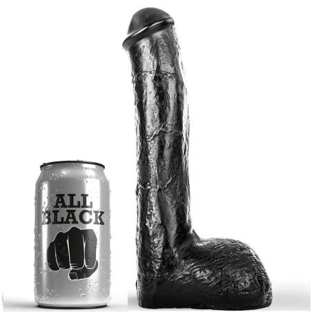 ALL BLACK PENE REALiSTICO ANAL 23CM
