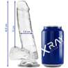 XRAY CLEAR DILDO REALISTA TRANSPARENTE 185CM X 38CM
