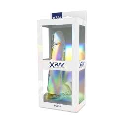 XRAY CLEAR DILDO REALISTA TRANSPARENTE 20CM X 45CM