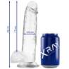 XRAY CLEAR DILDO REALISTA TRANSPARENTE 22CM X 46CM