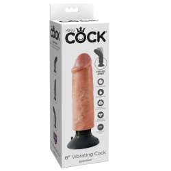 DILDO VIBRADOR KING COCK 1524 CM NATURAL
