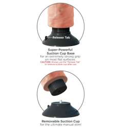 DILDO VIBRADOR KING COCK 1778 CM NATURAL