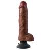 DILDO VIBRADOR KING COCK CON TESTICULOS 255 CM COLOR MARRON