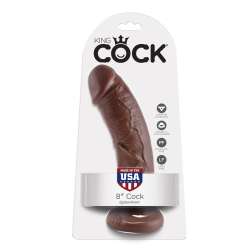 KING COCK 8 PENE MARRON 203 CM