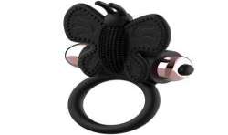 COQUETTE CHIC DESIRE COCK RING BUTTERFLY ANILLO VIBRADOR NEGRO GOLD