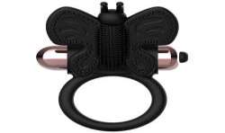 COQUETTE CHIC DESIRE COCK RING BUTTERFLY ANILLO VIBRADOR NEGRO GOLD