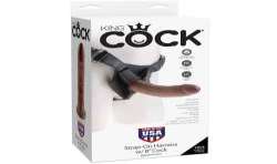 KING COCK HARNESS CON PENE REALISTICO MARRON 203 CM