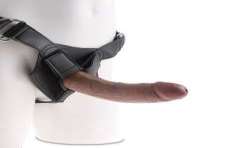 KING COCK HARNESS CON PENE REALISTICO MARRON 203 CM