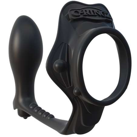 FANTASY C RINGZ ROCK HARD ANILLO POTENCIADOR CON PLUG ANAL