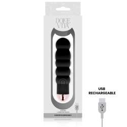 DOLCE VITA VIBRADOR RECARGABLE SIX NEGRO 7 VELOCIDADES