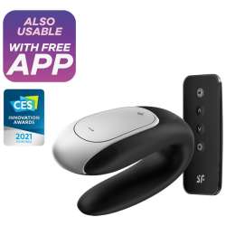 SATISFYER DOUBLE FUN PARTNER VIBRATOR NEGRO