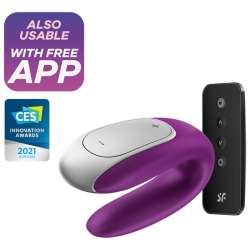 SATISFYER DOUBLE FUN PARTNER VIBRATOR LILA