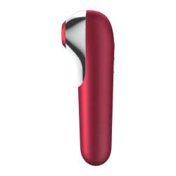 SATISFYER DUAL LOVE VIBRADOR Y SUCCIONADOR CON AIRE PULSADO ROJO