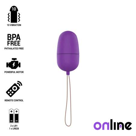 ONLINE HUEVO VIBRADOR CONTROL REMOTO M LILA