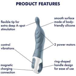 SATISFYER A MAZING 2 VIBRADOR PUNTO A GRIS