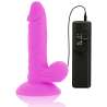 DIVERSIA DILDO FLEXIBLE CON VIBRACION 17 CM LILA