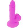 DIVERSIA DILDO FLEXIBLE CON VIBRACION 17 CM LILA
