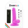 DIVERSIA DILDO FLEXIBLE CON VIBRACION 17 CM LILA