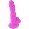 DIVERSIA DILDO FLEXIBLE CON VIBRACIoN 18 CM LILA