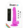 DIVERSIA DILDO FLEXIBLE CON VIBRACIoN 18 CM LILA