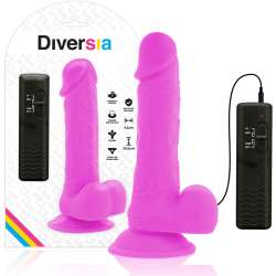 DIVERSIA DILDO FLEXIBLE CON VIBRACION 205 CM LILA