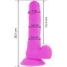 DIVERSIA DILDO FLEXIBLE CON VIBRACION 205 CM LILA