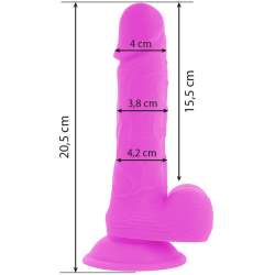 DIVERSIA DILDO FLEXIBLE CON VIBRACION 205 CM LILA