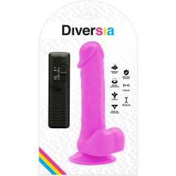 DIVERSIA DILDO FLEXIBLE CON VIBRACION 205 CM LILA