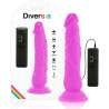 DIVERSIA DILDO FLEXIBLE CON VIBRACION 21 CM LILA