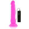 DIVERSIA DILDO FLEXIBLE CON VIBRACION 21 CM LILA