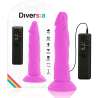 DIVERSIA DILDO FLEXIBLE CON VIBRACION 23 CM LILA