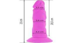 DIVERSIA DILDO FLEXIBLE CON VIBRACION 23 CM LILA