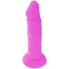 DIVERSIA DILDO FLEXIBLE CON VIBRACION 23 CM LILA