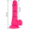 DIVERSIA DILDO FLEXIBLE CON VIBRACION 205 CM ROSA