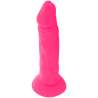 DIVERSIA DILDO FLEXIBLE CON VIBRACION 23 CM PINK