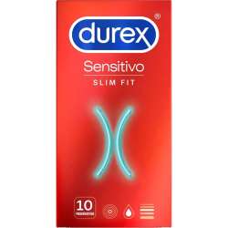 DUREX SENSITIVO SLIM FIT 10 UNIDADES