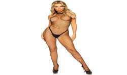 LEG AVENUE BODYSTOCKING CUELLO RACER TALLA UNICA NEGRO